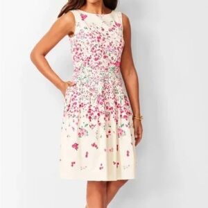 Talbots Pink Floral Midi Dress